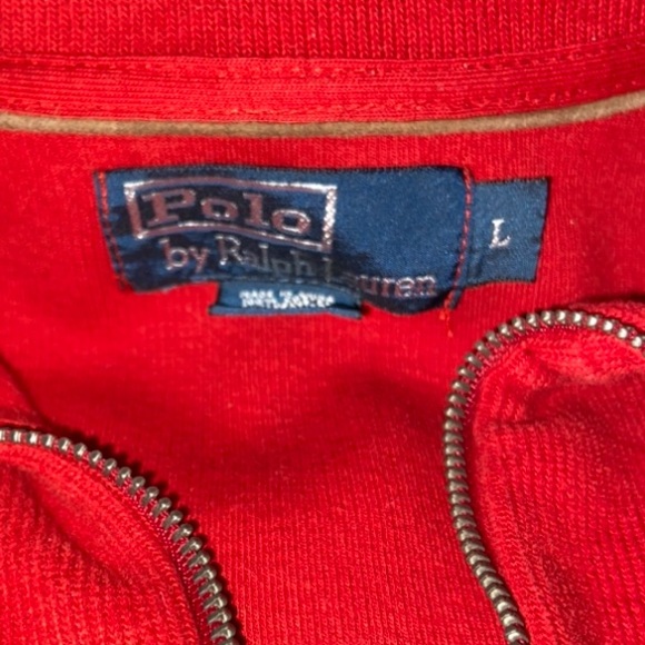 Polo by Ralph Lauren Quarter Zip Red Pullover - Picture 4 of 5